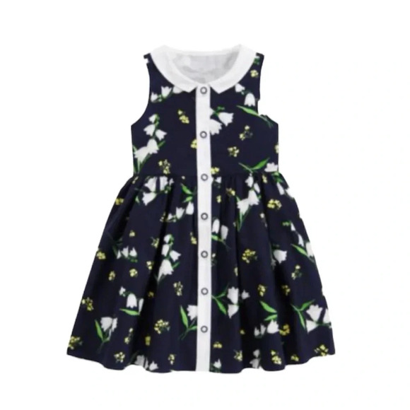 Janie and Jack Lily Printed Sleeveless Baby Girl’s Dress - Picture 1 of 8
